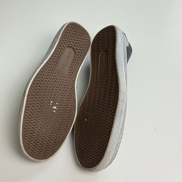 Cole Haan Grand OS Mens Pinch Weekender Penny Loafer Shoes Gray Blue Suede 12M - Picture 14 of 15